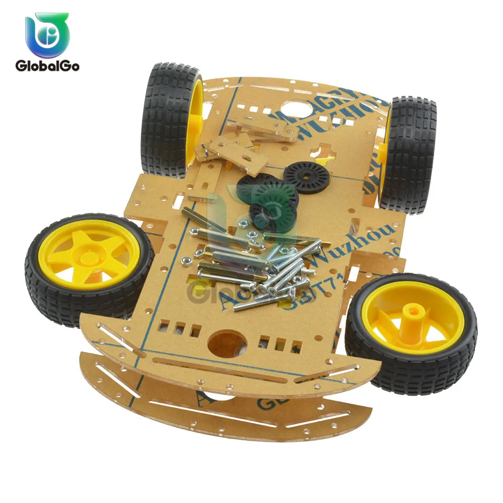 1 комплект мини робот умный автомобиль шасси детали набора DIY 4WD внедорожный автомобиль игрушки для детей