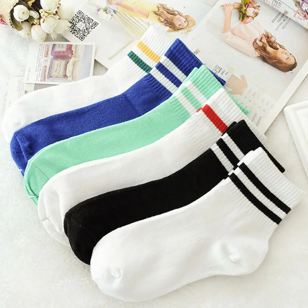 Хип-Хоп унисекс креативные полосатые носки женские Харадзюку С буквенным принтом хлопковые короткие носки женские мягкие носки для скейтборда носки для девочек calcetines