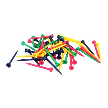 

50pcs Mixed Colors Plastic Graduated Golf Tees 80mm Golfer Accessories