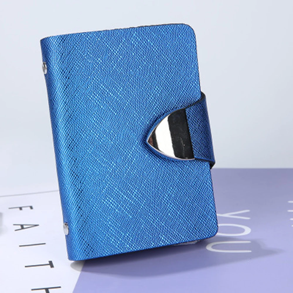 ID Credit Card Wallet Unisex Vintage Cash Holder Organizer Case Box Card Pack Cheap Business Credit Card Holder Package - Цвет: blue