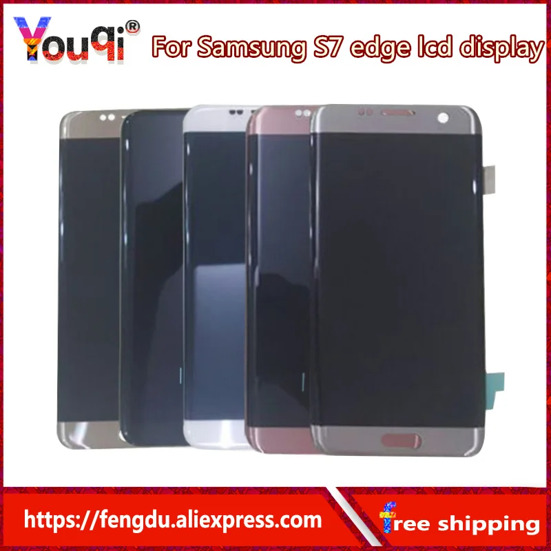 Youqi Super OLED ЖК-экран для samsung Galaxy S7 край G935 G935F ЖК-дисплей Дисплей + Сенсорный экран с