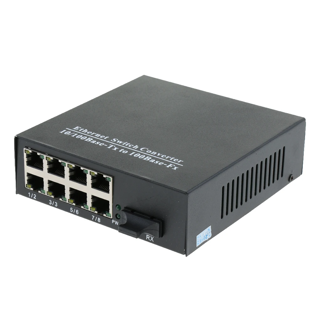 10/100 Мбит/с оптоволоконный Ethernet медиа конвертер гигабит S/М одинарный волоконно