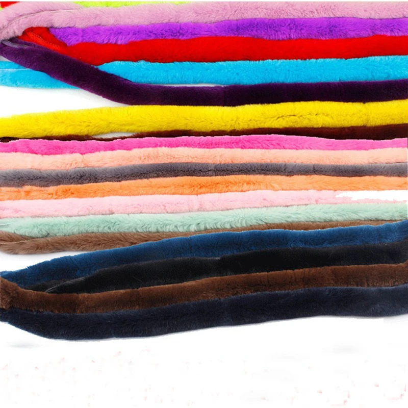 Thickened Artificial Rabbit Fur Trim Clothes Accessory Faux Fur Strips For Sweater Coat Hood Hat DIY Fluffy Garment Materials 5m fur fabric