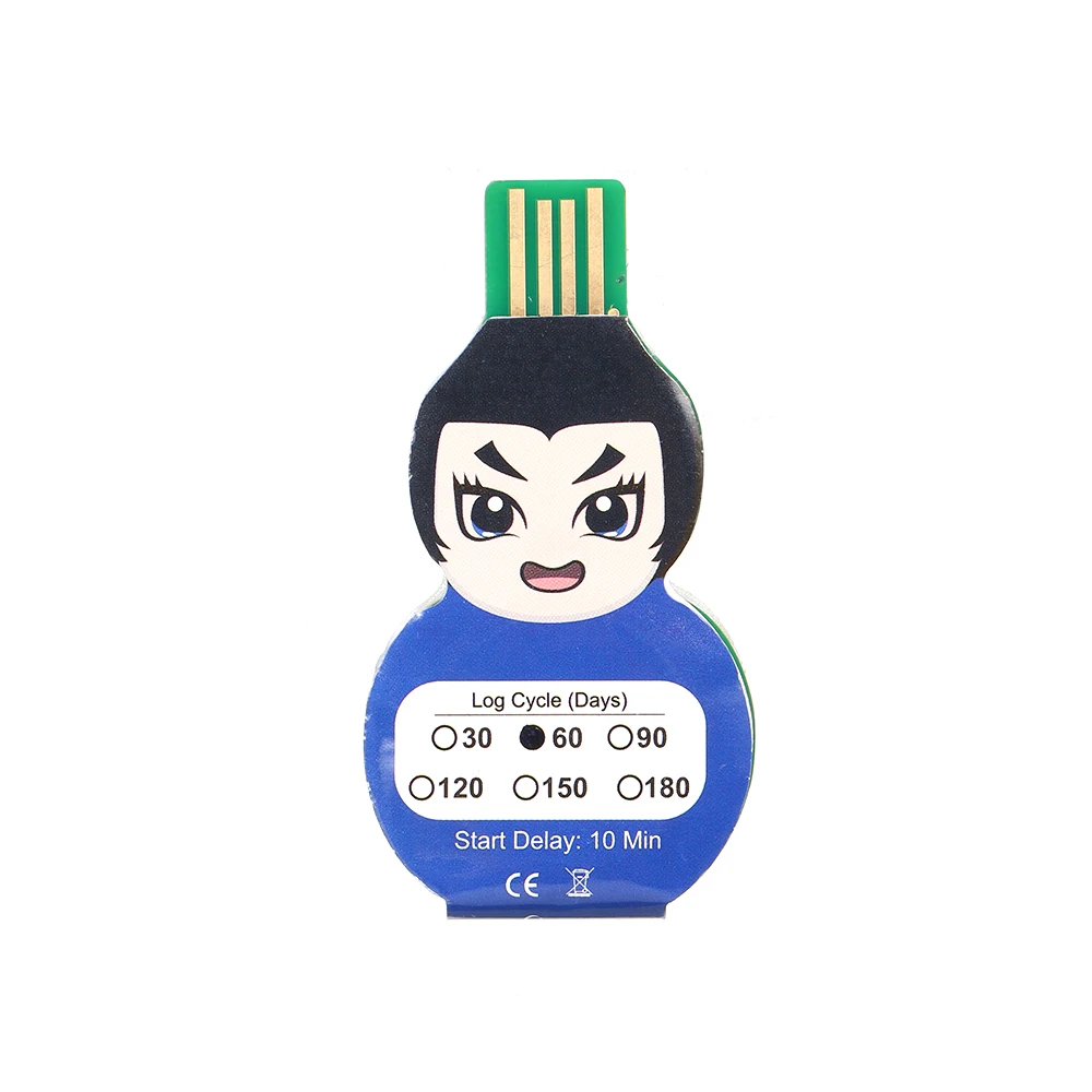 Водонепроницаемый PDF одноразовый USB 2,0 регистратор данных температуры 60 дней холодной цепи термометр рекордер для биологических/медицинских