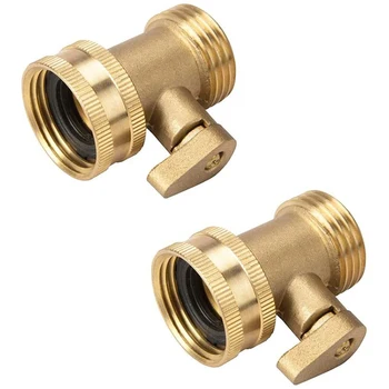 

2 Pieces of Garden Hose Brass Globe Valve, 3/4 inch Threaded Heavy Water Pipe Joint Globe Valve