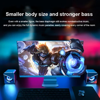 Deep Bass, Rich Mid Range And Clear Treble Sound PC, Laptop, Mobile Phone, MP3, MP4 , DVD 3D Sound Effects MC V116 Dual Speakers 1