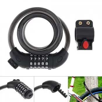 

Bicycle Lock Code Password Bike Combination Lock Bike Cable Lock Security Coded Steel Wiring Bicycle Safety Lock Bicycle Parts