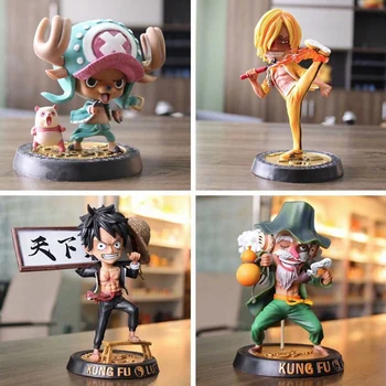 

Anime One Piece Luffy Sanji Usopp Chopper Kung Fu Ver. PVC Action Figures