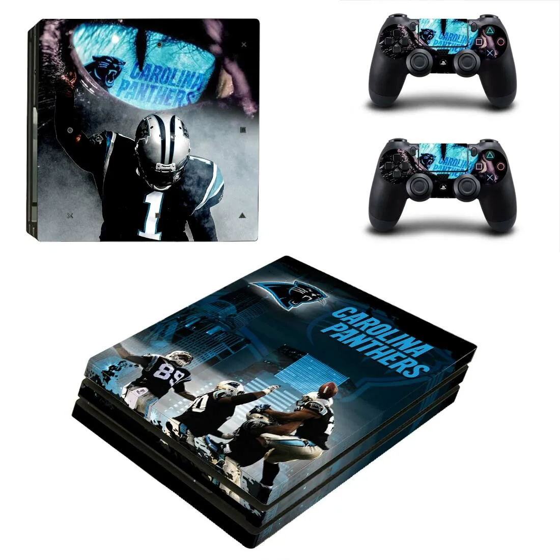 PS4 Pro Carolina Panthers sticker s PS 4 Play station 4 Pro наклейка для кожи Pegatinas для playstation 4 Pro консоль и контроллер