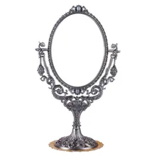 Gran oferta de espejo de maquillaje europeo de alta definición de gran tamaño de 2019, espejo de escritorio vintage de doble princesa