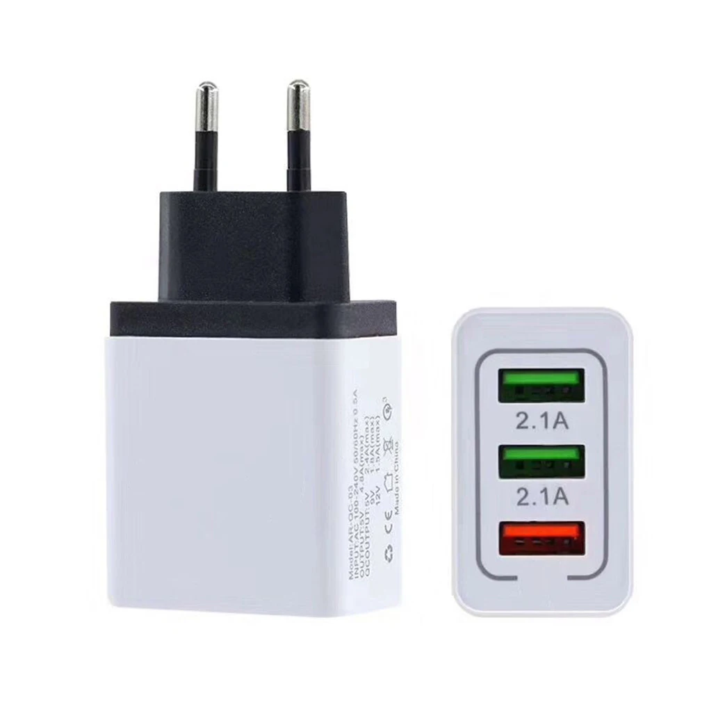 

Quick Charging QC 3.0 Smart Fast 3 USB Wall Charger For iphone For Android 3 Ports USB Charger Adapter Charging EU/US Plug