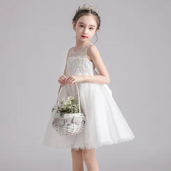 

MAGGIE'S WALKER 2020 Summer Childrenswear Princess Style Flower Girls Dress Children's Tutu Host Performance Skirt