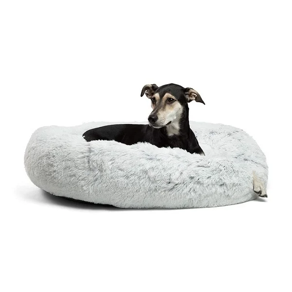 Большая кровать для собак, круглые плюшевые кровати для домашних животных, домик для кошек, мягкий длинный плюшевый коврик для кровати для кошек, зимнее теплое одеяло для щенка, cama de perro