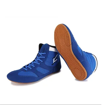 

Plus Size 36-45 Men Wrestling Shoes High Boxing Shoes Rubber Outsole Breathable Pro Wrestling Gear For Men And Women D0881