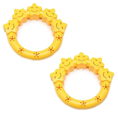 Yellow one pair Популярные игрушки для детей, новые круглые погремушки для младенца, игрушки для рук, детские музыкальные Ранние развивающие детские соски, пустышки, игрушки для детей, Прорезыватель зубов - Цвет: Yellow one pair