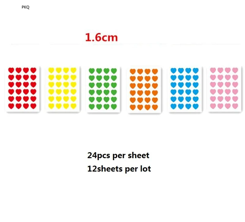 12Sheets-Red-1.6cm Наклейка в форме сердца s этикетки для печати LOVE стикер s Скрапбукинг для упаковки Свадебные украшения стикер для канцелярских товаров наклейка на большой палец - Цвет: 12Sheets-Red-1.6cm