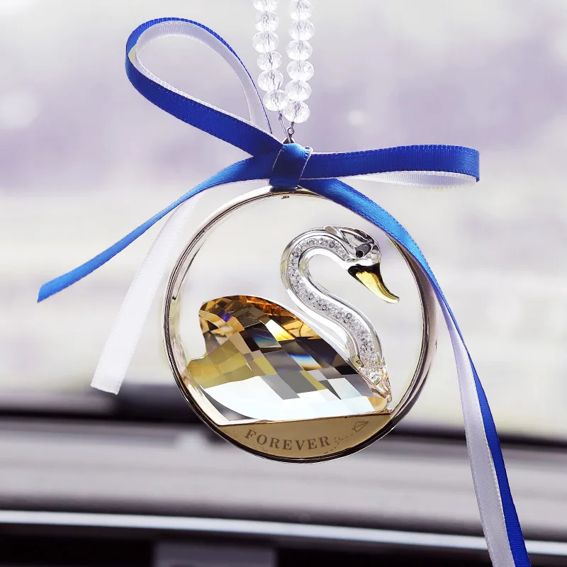 

Car Crystal Pendants Car Interior Pendants Car Creative Swan Ladies Ornaments Rearview Mirror Pendants Ornament Car Hanging 2020