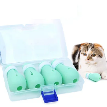 

Silicone Washing Cat Foot Cover Anti-cat Claw Gloves Hold Cat Feeding Medicine Anti-scratch Foot Cover Cat Bath Supplies