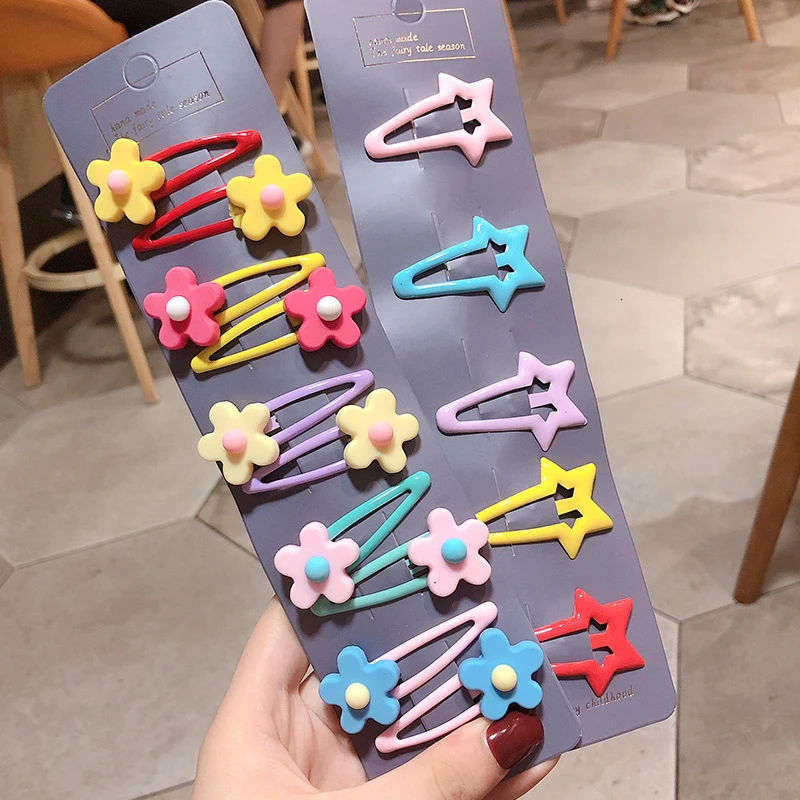 6/10/15 PCS/Set Girls Cartoon Cute Animals Fruit Hairpins Children Lovely Hair Clips Barrettes Headband Kids Hair Accessories - Цвет: 05
