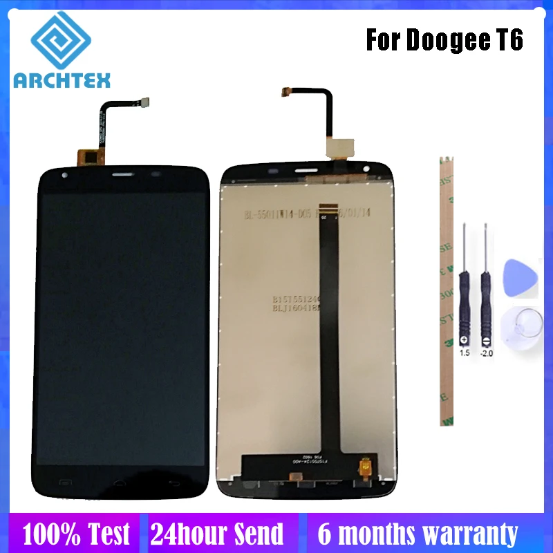 5 дюймов для оригинального ЖК дисплея DOOGEE T6 + фотодетали 100% протестированы