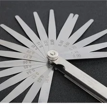 1 набор метрических щупов 20 лезвий 0,05-1,0 мм измерительный инструмент из нержавеющей стали складной толщиномер зазор заполнитель