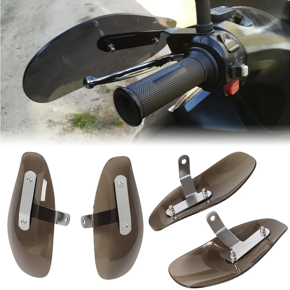 

1 Pair Motorcycle Cold Windshield Handle Bar Hand Guard Protector Wind Deflector Shield For Harley Touring Honda Custom