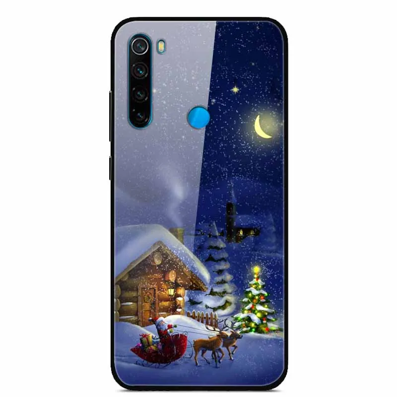 Рождественский чехол для Xiaomi Redmi Note 8 T чехол из закаленного стекла, Жесткий Чехол для телефона для Redmi 8 8A чехол для Redmi 7 7A чехол для Note 8 Pro - Цвет: 21