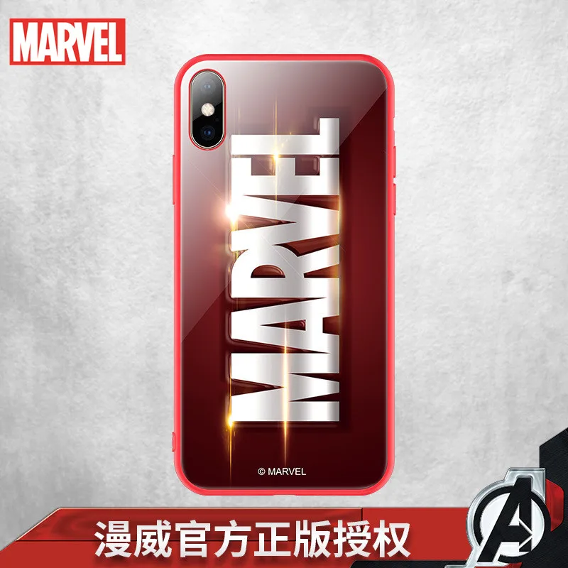 Стеклянный чехол с логотипом Marvel для iPhone XS Max-это витражный предназначенный