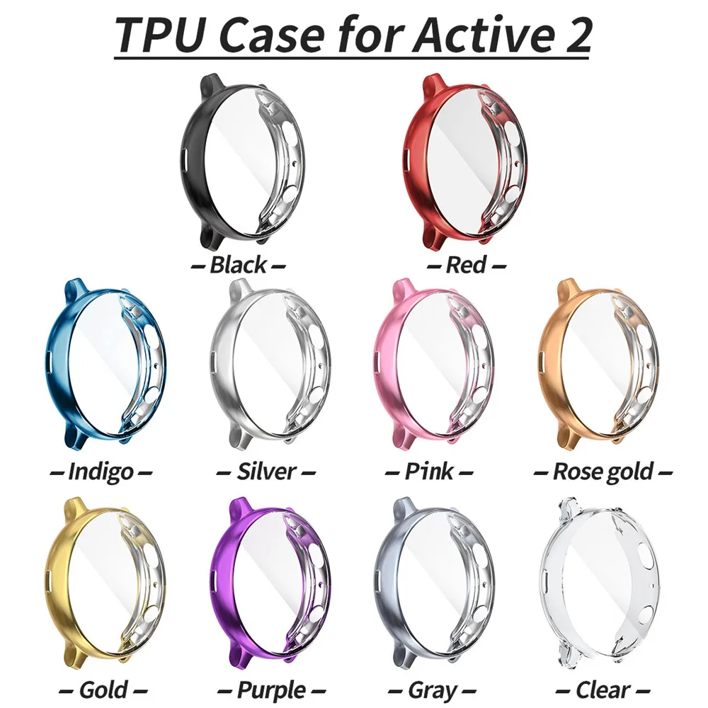 High Quality Soft TPU Watch Cover Bumper With Screen Protection For Samsung Galaxy Watch Active 2 Case 40MM 44MM Watch Accessory