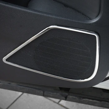 

CARMANGO for VW Volkswagen Tiguan 2010-2016 Car Door Gate Loudspeaker Sound Chrome Cover Trim Frame Sticker Interior Accessories