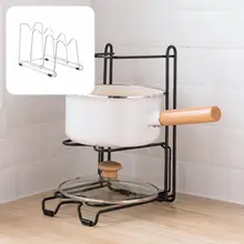 

Useful Adjustable Anti-corrosion Multi-grids Chopping Board Organizer Cutting Board Rack Pot Pan Lids Holder
