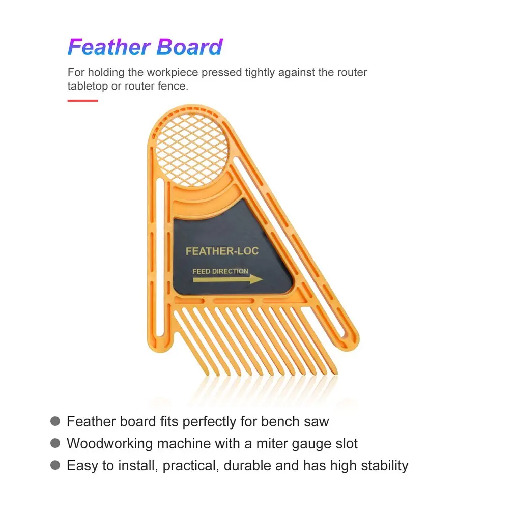Woodworking Feather Loc Board Set Multi-purpose Double Featherboards Miter Gauge Wood Carving Woodworking Leather Hand Tools