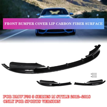 

2pcs/set Front Bumper Lip Cover Carbon Fiber Surface for BMW F30 3 Series M Style 2012-2018 Only for Sports Version