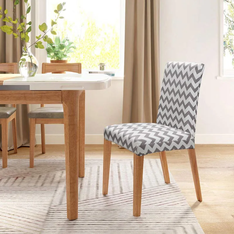 Эластичный напечатанный гофрированный узор моющийся короткий обеденный стул чехол для сидений для гостиниц, столовых, церемоний, Banqu