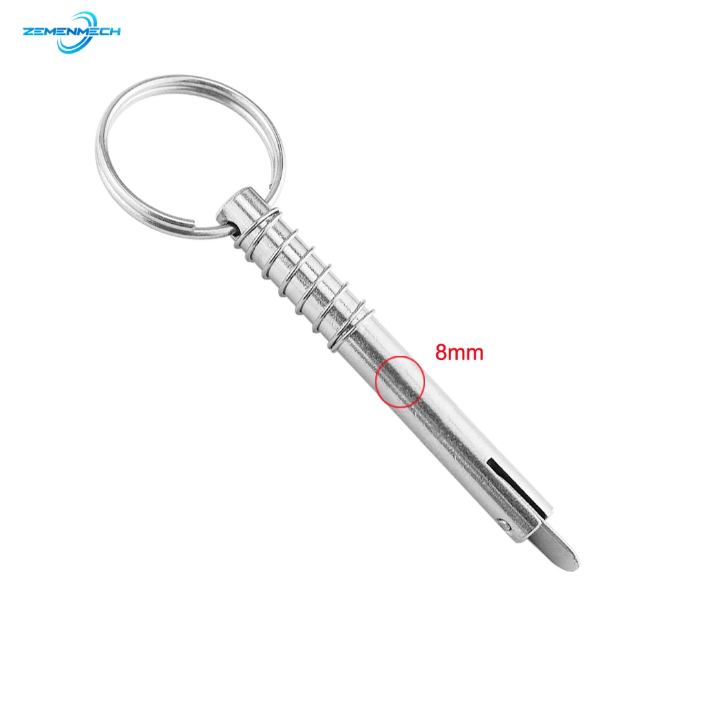 2PC 8mm 316 Stainless Steel Quick Release Pin for Boat Bimini Top Deck Hinge Boat Accessories Marine Hardware Shipbuilding Yacht