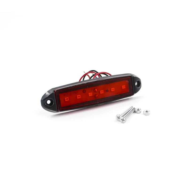 5/10pcs 24V 6 LED Car External Lights Side Marker Indicator Trailer Light Rear Side Lamp Auto Car Bus Truck Lorry 24V light