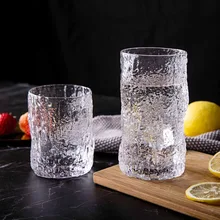 Креативная стеклянная чашка в форме коры, посуда для напитков, прозрачная чашка для напитков, чашки для молока кофе, чашка для здорового вина, пивные стеклянные чашки