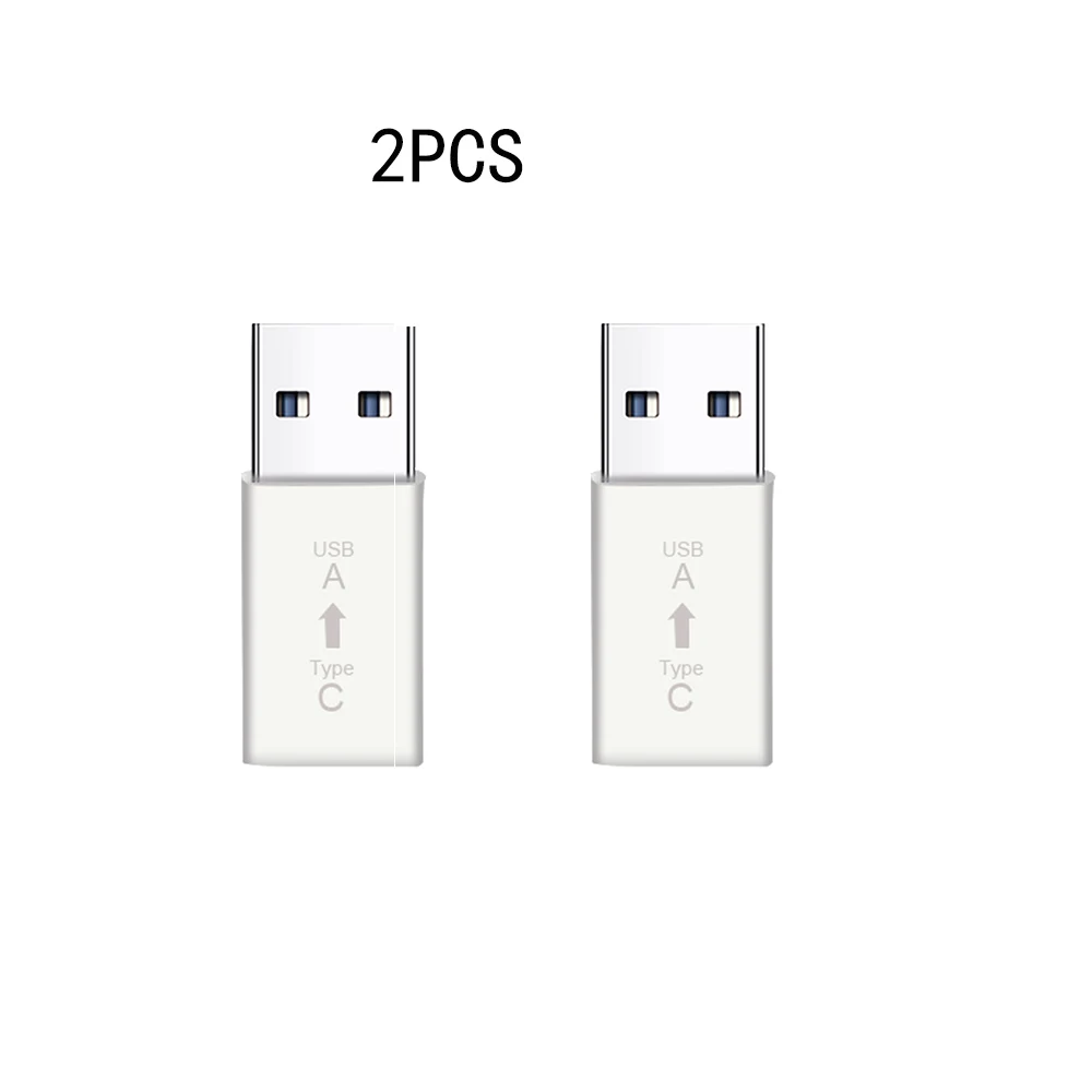 2PCS White Ascromy Usb 3,0-type c usbc Otg адаптер конвертер type-c для samsung Galaxy S10 S9 Plus Xiaomi huawei One plus Usb c кабель - Цвет: 2PCS White