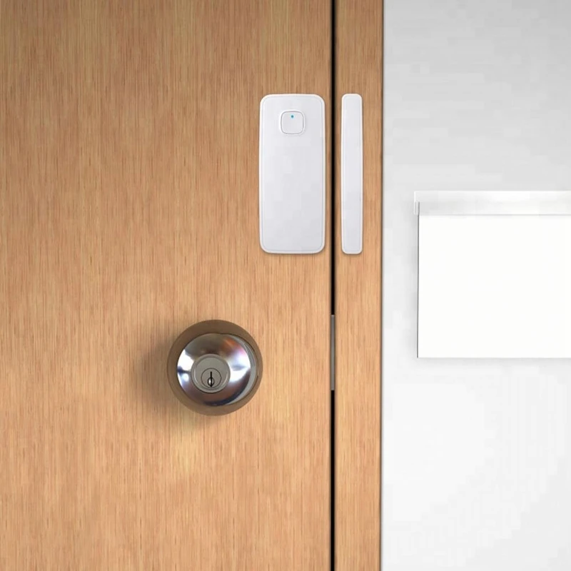 

Smart Door Window Sensor Compatible with Alexa Google Home and IFTTT Magnetic Security SensorWireless Security Alarm WiFI By APP