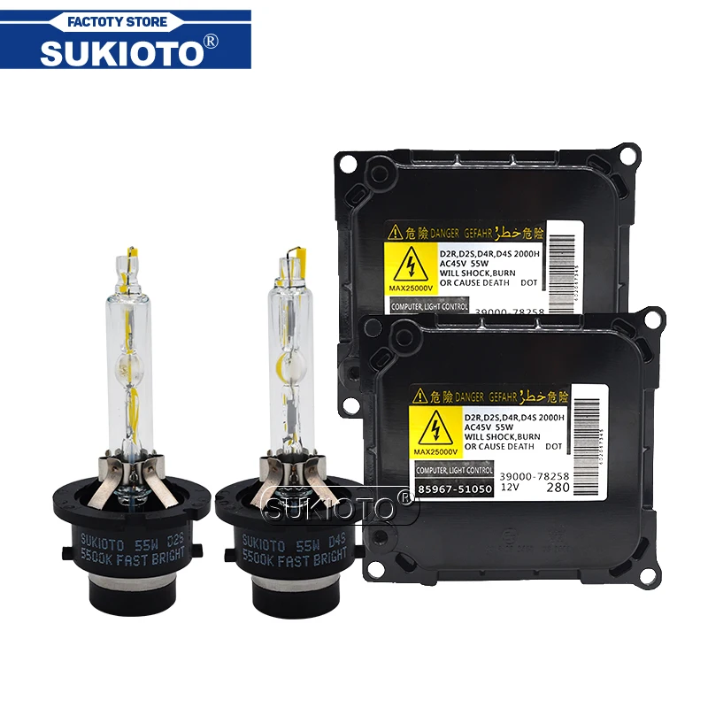 1 комплект ксеноновых D2S HID фар SUKIOTO 55 Вт сменный D4S автомобильных балласт 8596751050 D2R