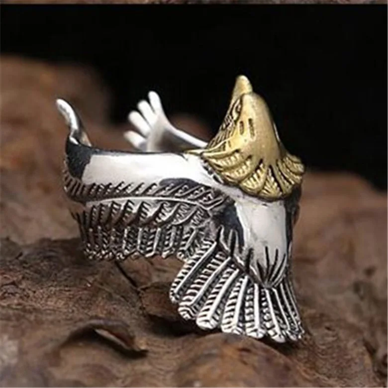 Ретро крыло орла кольцо с орлиными лапами, Женское кольцо, кольцо «Лев», европейские и американские серебряные ювелирные изделия оптом