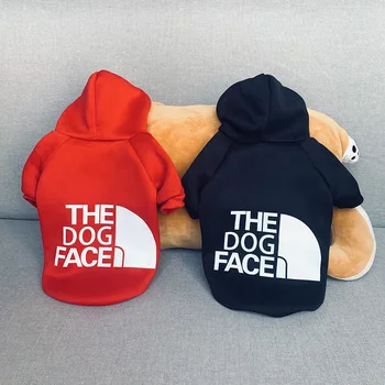 Designer Pet Dog Clothes Sweater, Four Seasons Medium and Large Dog Hoodie The Dog Face Labrador French Bulldog Jacket Clothing 4