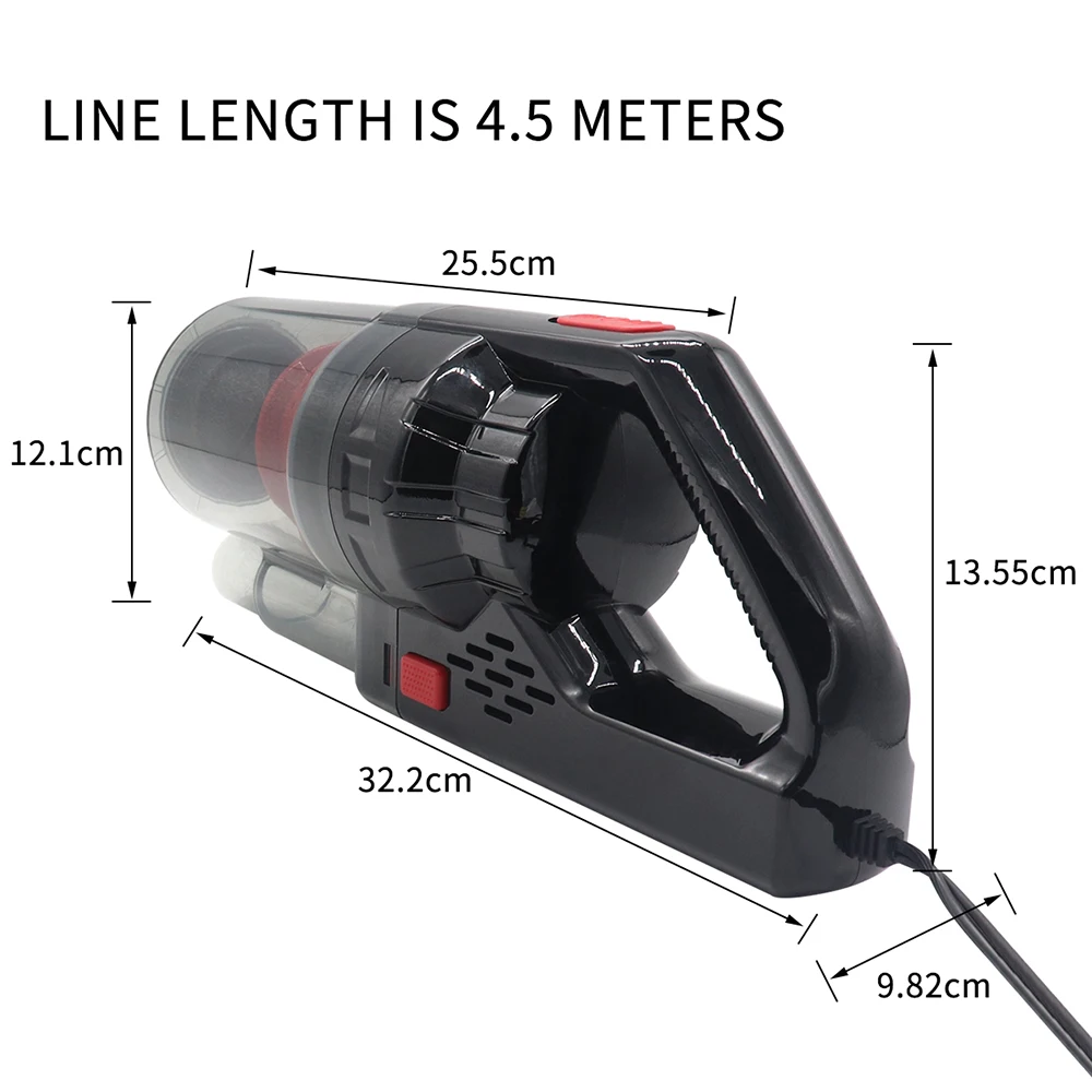 DC 12V автомобильный пылесос высокой мощности 150W 6000PA влажный/сухой портативный автоматический пылесос
