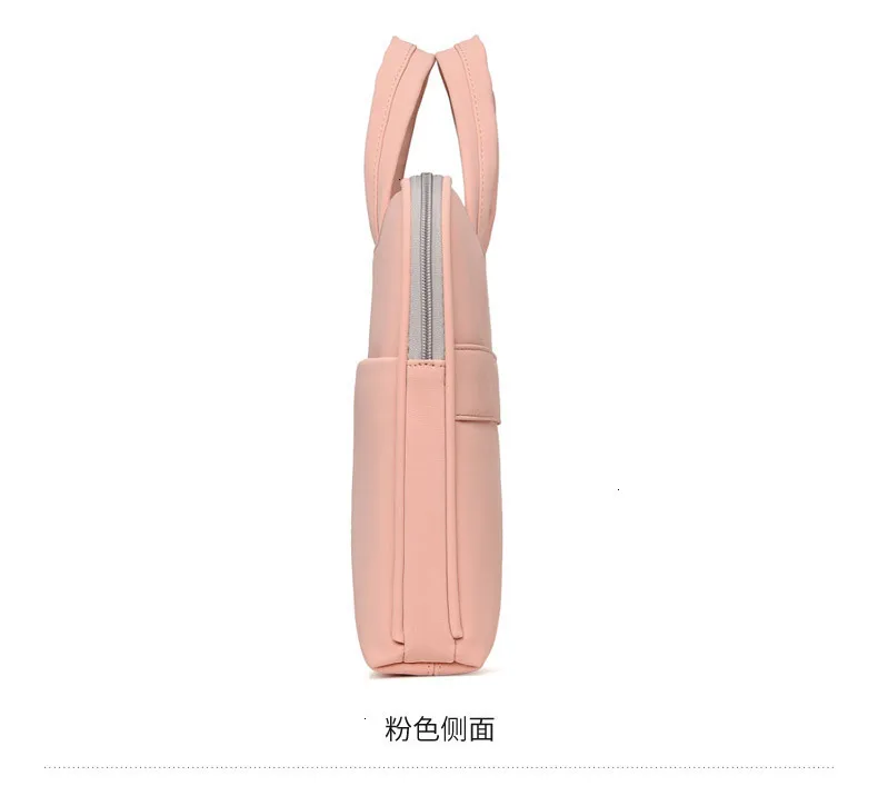 Leather Briefcases Men Computer Bag 13.3 14.1 15.4 15.6 Inch For Macbook Air Pro Shock Resistant Handbag Women