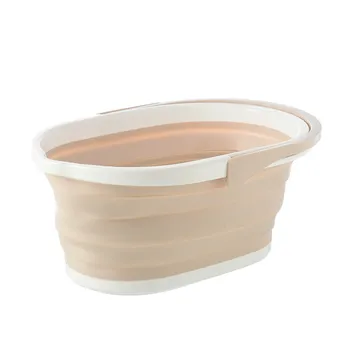 

Foldable Plastic Mop Bucket Kitchen Outdoor Fishing Camping Car Wash Household Cleaning Accessories