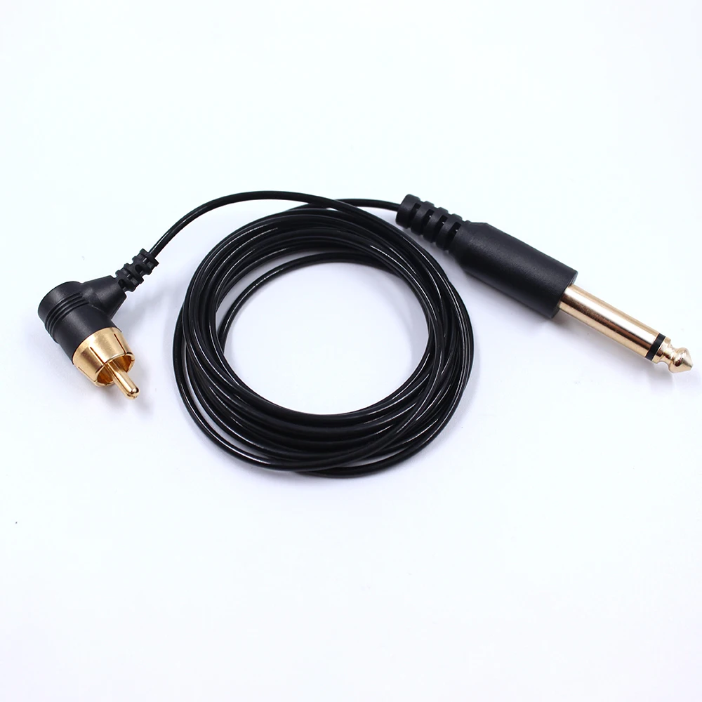 2 шт. зажим для тату-машинки 6,35 RCA кабель для тату-пистолета мягкий медный провод для конверсионного комплекта тату Электропитание инструмент аксессуар
