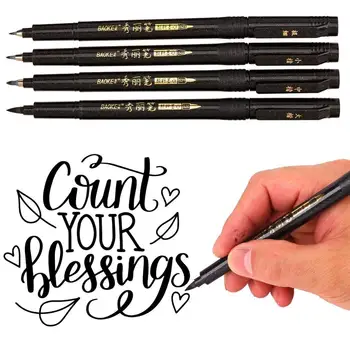

4pcs brush markers soft pen set for drawing Calligraphy Signature designs Extra Fine Brush Art supplies School teacher EB806