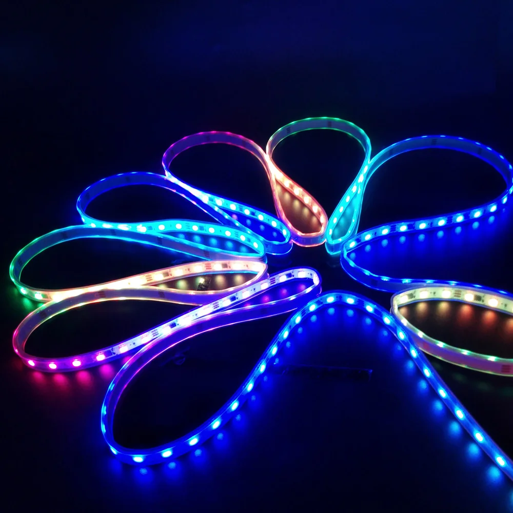 SM16703 WS2811 Addressable Rgb Led Strip 60 leds/M 12V digital 5050 programable 5M Smart Pixel Led Tape for led madrix project