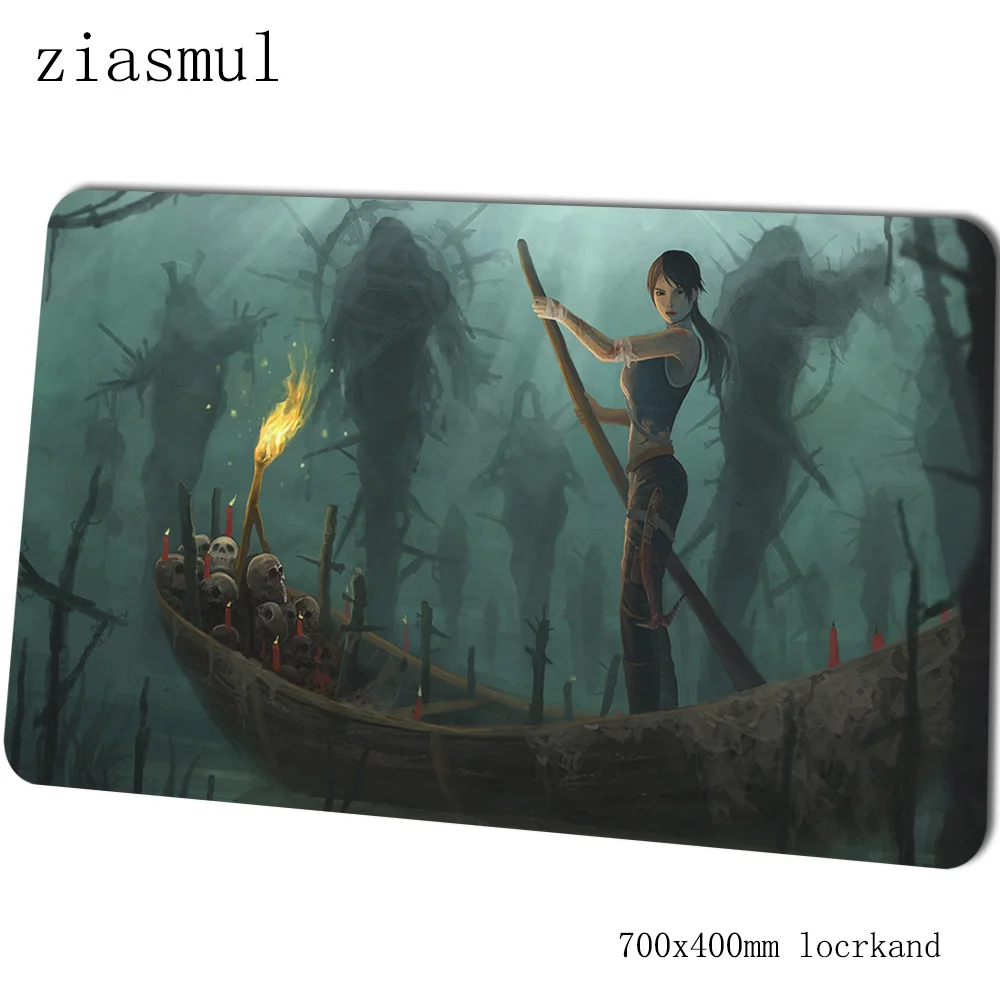 Коврик для мыши tomb raider Kawaii компьютерный коврик 70x40 см игровой коврик для мыши большая 3d Клавиатура со встроенной мышью игры ПК геймер стол - Цвет: Size 700x400x2mm