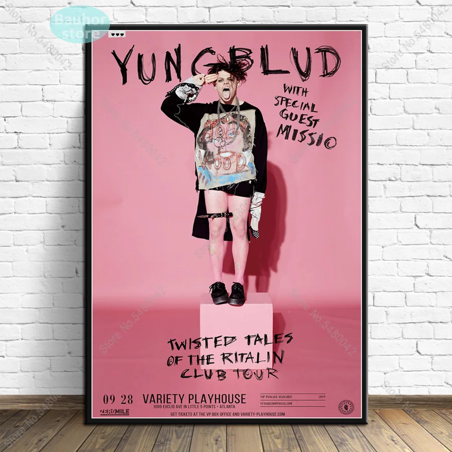 Yungblud плакат музыка Звезда концертный век ответственность холст живопись плакаты и принты стены искусства для гостиной домашний декор - Цвет: 01